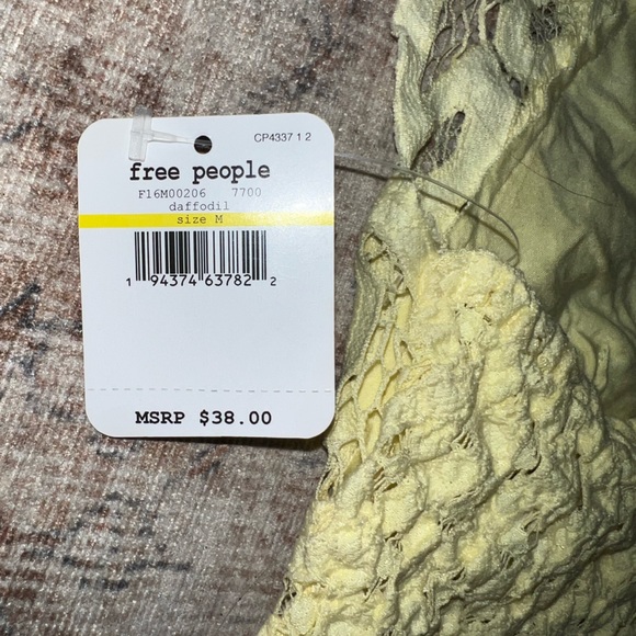 Free People Lace yellow top/ bralette - Picture 3 of 4